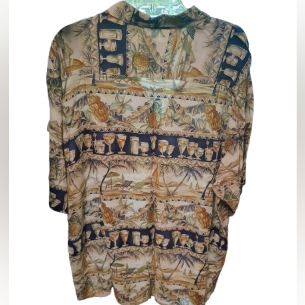 Campia Moda Men's Button Down Hawaiian Shirt Floral Pineapples Size XXL‎ - Picture 2 of 8